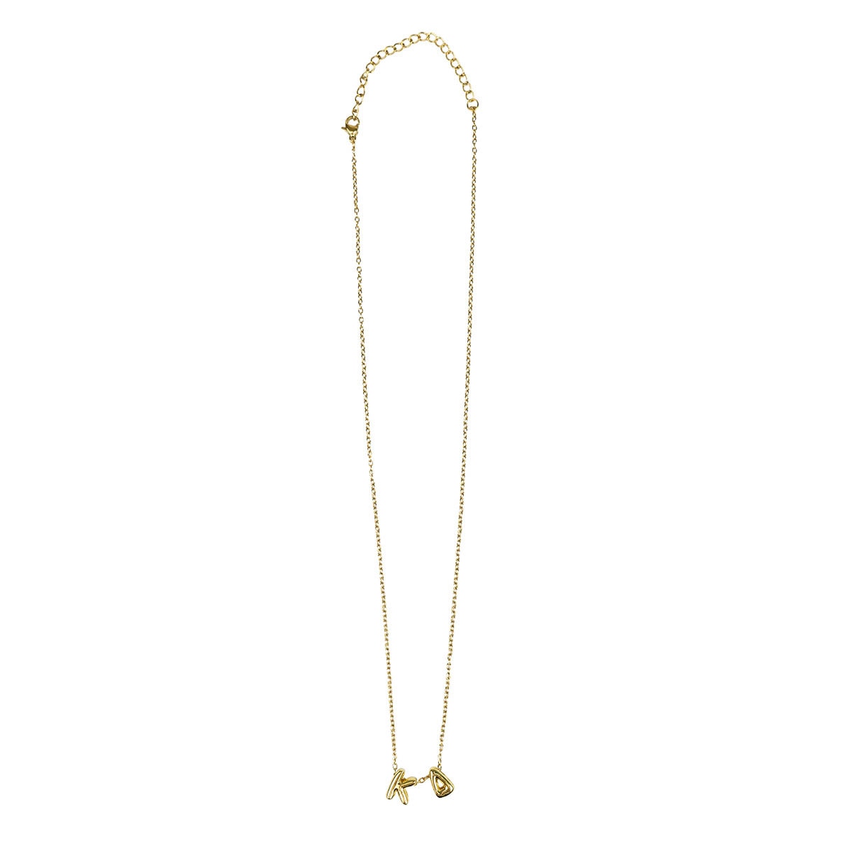 Kappa delta sorority gold bubble necklace